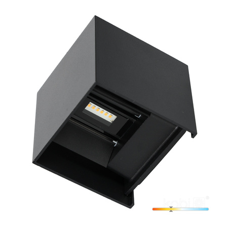 Kinkiet Ścienny Lampa LED 6W 420lm 3000K Neutralna 2x LED IP54 Czarna Querk Kobi
