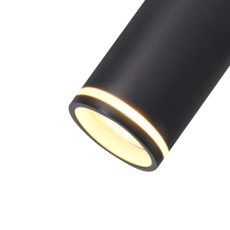 Lampa Sufitowa Wisząca Zwis 4x GU10 Czarna PARIS Sanico Goldlux