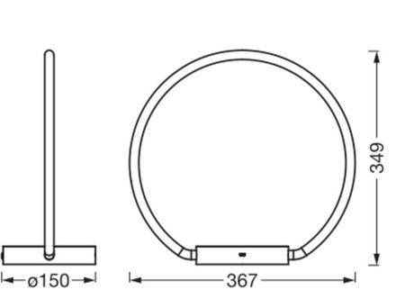 Lampa Stołowa Biurkowa LED Dekoracyjna 10W 1000lm 3000K Ciepła Ściemnialna Szary Decor Ledvance