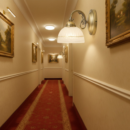 Kinkiet Ścienny Lampa E27 Okrągły Klasyczny Natynkowy Brązowy