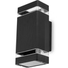 Lampa Ogrodowa Kinkiet Elewacyjny góra dół GU10 Czarny Aluminium HEDERA LUMILED