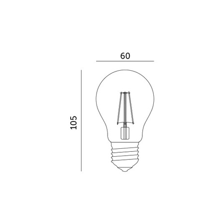 Żarówka LED E27 Kulka 7W 806lm 4000K Neutralna 360° Filament Line Kobi