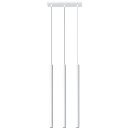 Lampa Sufitowa Wisząca Tuba 3x G9 Zwis Tubularna Biała Nowoczesna Pastelo Sollux