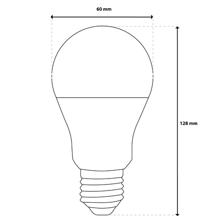 Żarówka LED E27 A65 15W = 125W 2025lm 6500K Zimna 260° LUMILED