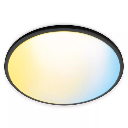 Plafon LED Lampa Sufitowa Natynkowa 22W CCT Czarny Okrągły SMART WiFi WiZ