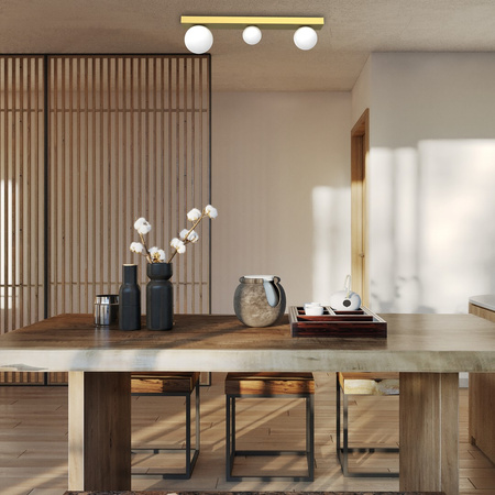 Lampa Sufitowa BIBIONE Złota 3xG9 Listwa Milagro