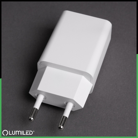 Ładowarka Zasilacz 1x USB 5V/1A DC Adapter Lampek Biurkowych Biały Lumiled