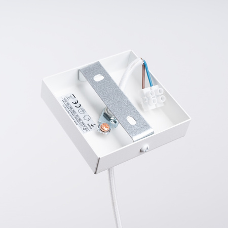 Lampa Sufitowa Wisząca Zwis E27 Żyrandol Kwadratowa Biała Skandynawska Aries Sollux