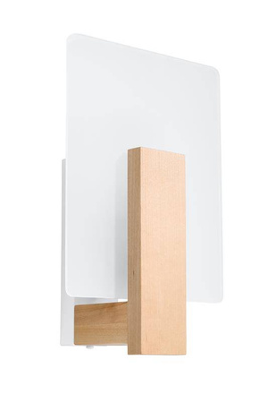 Lampa Ścienna Kinkiet E14 Kwadratowa Brązowa Skandynawska Lappo Sollux