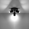 Lampa Sufitowa Oprawa Natynkowa SPOT TUBA Reflektor 3x GU10 Ruchoma Tubularna Czarna Nowoczesna Ring Sollux