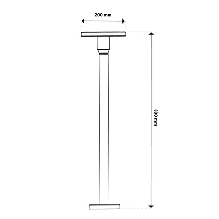 Lampa Ogrodowa Zewnętrzna Słupek Stojący CCT LED 12W 3000-6500K IP65 CORTUS LUMILED