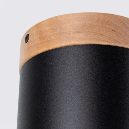 Lampa Sufitowa Oprawa Natynkowa GU10 Tubularna Czarna Brązowa Skandynawska Rif Sollux