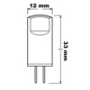 3x Żarówka LED Kapsułka G4 0.9W = 10W 100lm 2700K Ciepła 12V 320° BASE Osram