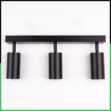 Lampa Sufitowa Plafon SPOT TUBA Reflektor Oprawa Halogenowa Skośna 3x GU10 TABULA LUMILED