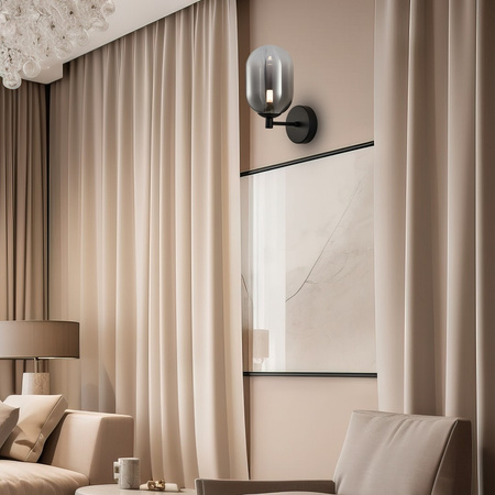 Lampa Ścienna Kinkiet ALIAS Czarna 1xE14 Milagro