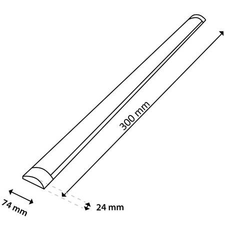 Lampa LED Panel Oprawa Natynkowa Belka 30cm 9W 4000K Neutralna Barwa