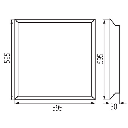 Panel LED Podtynkowy Sufitowy Lampa Wewnętrzna 36W BAREV ECO Biały Kanlux