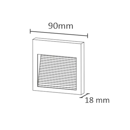 Lampa oprawa schodowa natynkowa LED ogrodowa 3W 60lm IP44 4000K szara kwadrat Q9 GOLDLUX (Polux)