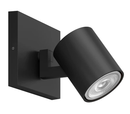 Lampa Ścienna Kinkiet GU10 Czarna Runner Philips