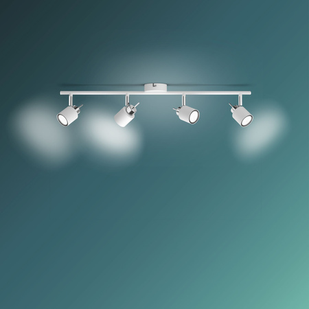 Lampa Sufitowa Reflektor Natynkowy 4x GU10 Biała Meranti Philips