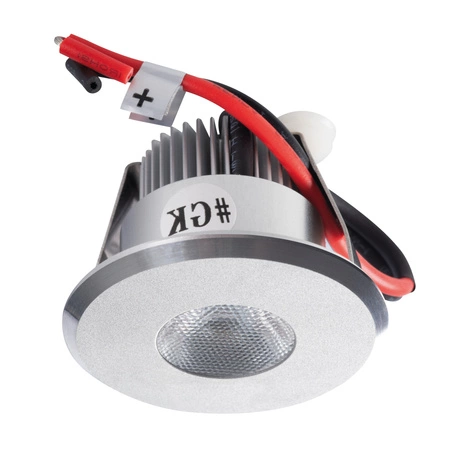 Oprawa sufitowa podtynkowa LED HAXA 1.2W 110lm 3000K Ciepła Aluminium KANLUX