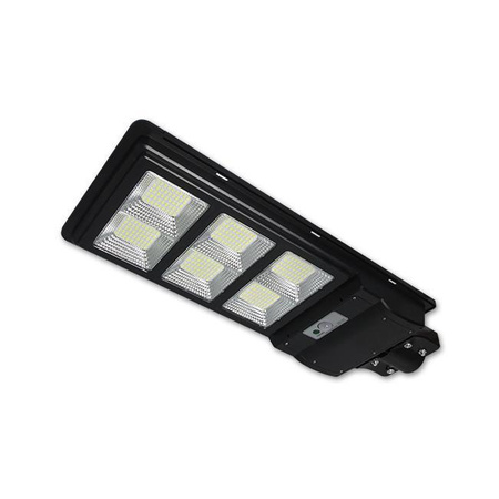 Lampa LED solarna uliczna czarna 270W 6000K zimna IP65 czujnik ruchu i zmierzchu + pilot