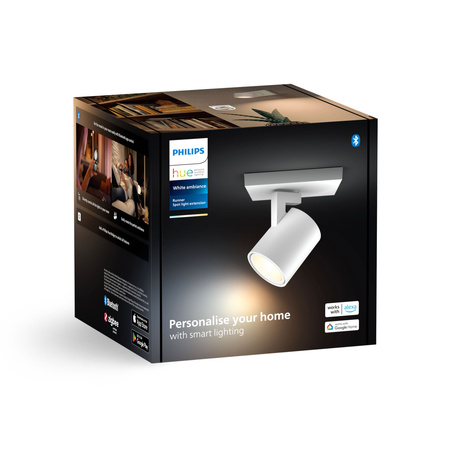 Lampa Ścienna Sufitowa LED Reflektor TUBA SPOT 4.2W 400lm IP20 White Ambiance TW Biała Inteligentna SMART Zigbee Bluetooth Runner Philips HUE