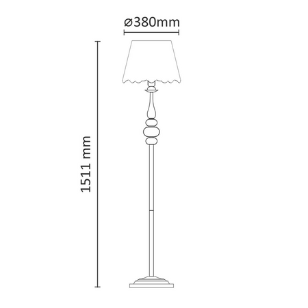 Lampa podłogowa stojąca Fabrizia 1xE27 biała 150cm - GOLDLUX (Polux)
