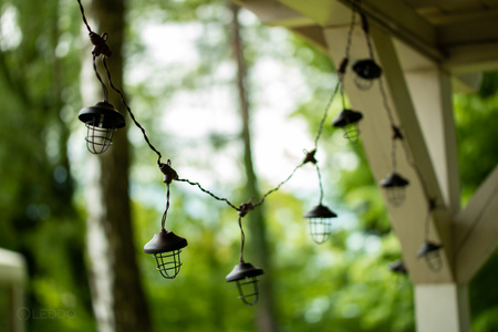 GIRLANDA SOLARNA 10x latarenka metalowa 4,5m ogrodowa ozdobna dekoracyjna 3000K ciepła