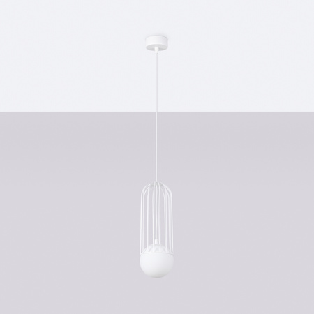 Lampa Sufitowa Wisząca Zwis G9 Nieregularna Biała Nowoczesna Brina Sollux