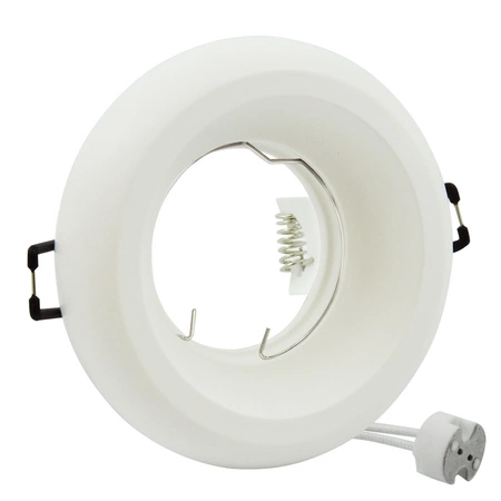 Oprawa sufitowa podtynkowa gipsowa Helios GOLDLUX (Polux) okrągła biała matowa MR16