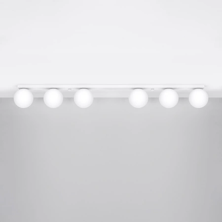 Lampa Sufitowa Listwa Oświetleniowa 6x G9 Kula Biała Nowoczesna Yoli Sollux