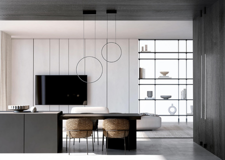 Lampa Sufitowa Wisząca LED 21W 660lm 3000K Ciepła Czarna Nowoczesna CIRCOLO LED M 10811 Nowodvorski