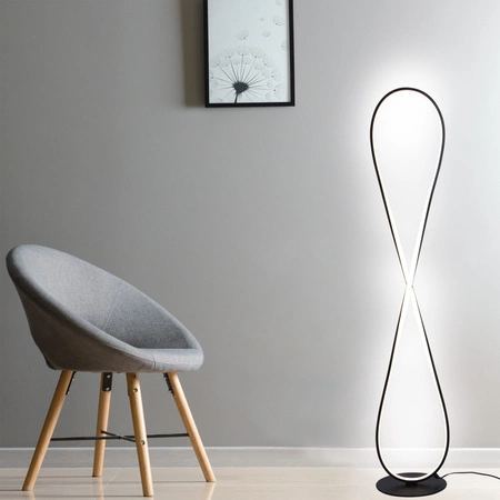 Lampa Podłogowa LED Stojąca 32W 3800lm 4000K Neutralna Czarna INFINITO Sanico Goldlux