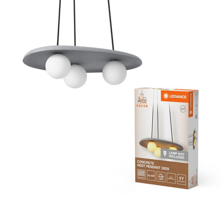 Lampa Sufitowa Wisząca Dekoracyjna G9 Szary Beton Decor Ledvance