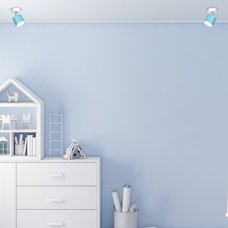 Lampa Ścienna Kinkiet DIXIE Niebieska Biała 1xGX53 Milagro