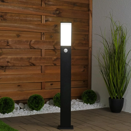 Lampa Ogrodowa Słupek Zewnętrzny Stojący 11W LED 4000K Czujnik Ruchu ANVES 80cm LUMILED