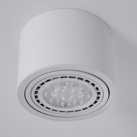 Oprawa Natynkowa HALOGENOWA SPOT TUBA Ruchoma GU10 AR111 Okrągła Biała 100mm TELES LUMILED