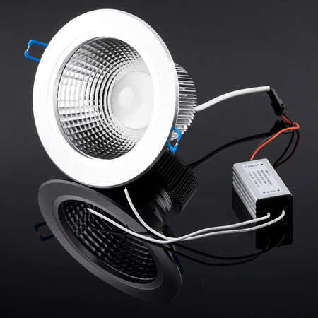 Oprawa Sufitowa 12W Podtynkowa LED DOWNLIGHT DEEP Okrągła 4000K 960lm Srebrna
