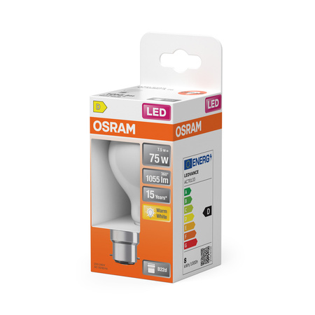 Żarówka LED A60 B22d 7.5W = 75W 1055lm 2700K Ciepła 300° Retrofit Filament CLASSIC Osram
