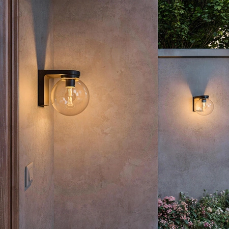 Kinkiet Ogrodowy Lampa Zewnętrzna Elewacyjna LED E27 IP44 Czarna Ulio Philips