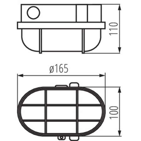 Oprawa Kanałowa MILO 7040T/P-B E27 IP54 Lampa Garażowa Czarna KANLUX