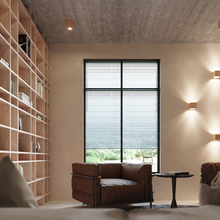 Lampa Sufitowa Oprawa Natynkowa GU10 Kwadratowa Brązowa Skandynawska Quad Sollux