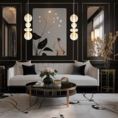 Lampa Wisząca Sufitowa DAPHNE Bursztynowa 36W Milagro