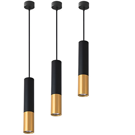 Lampa Wisząca Sufitowa KEON GU10 Regulowana Czarno-Złota MASTERLED