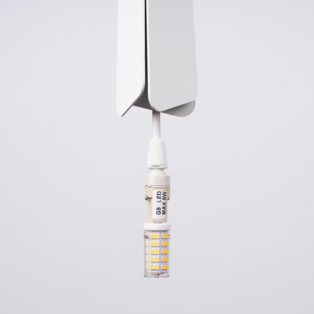 Lampa Sufitowa Wisząca Zwis 3x G9 Żyrandol Tubularna Biała Skandynawska Prysm Sollux