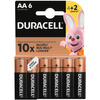 Baterie Alkaliczne Duracell Basic AA LR6 MN1500 1.5V Blister 6szt