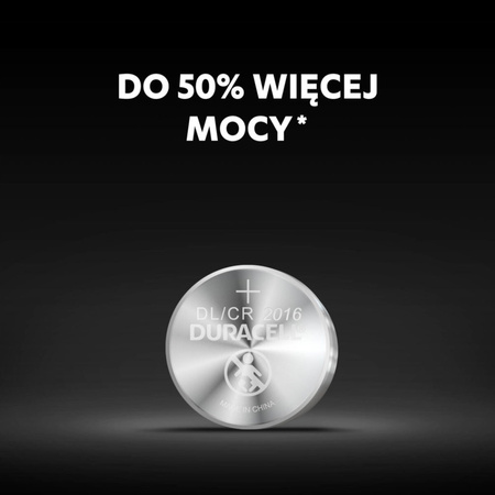 Baterie litowe pastylkowe specjalistyczne DURACELL DL2016 CR2016 3V Blister 5 sztuk