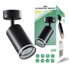 Lampa Ścienna Reflektor Kinkiet Spot GU10 Ruchomy Czarny Ring Masterled