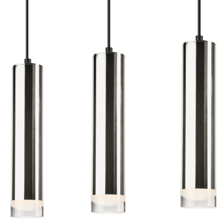 Lampa Wisząca Sufitowa DIEGO 3xE27 Czarna Chrom LM-3.124 Lamkur